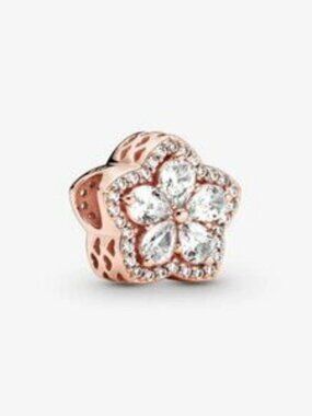 Pandora Sparkling Snowflake Pav�� Charm